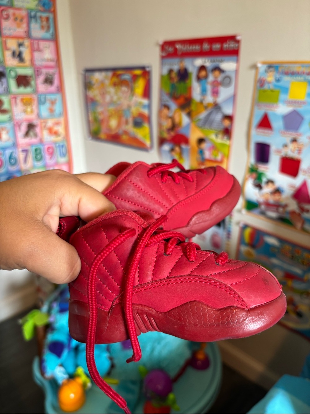 Jordan Kids Red High-Top Sneakers